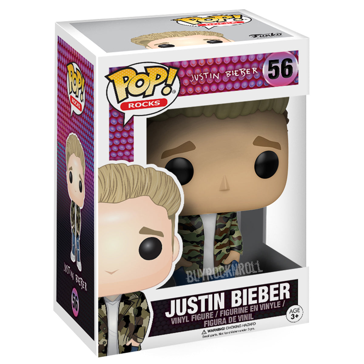 Justin Bieber Handpicked 2017 Funko POP! Rocks Figure #56 in a Protector Display Case