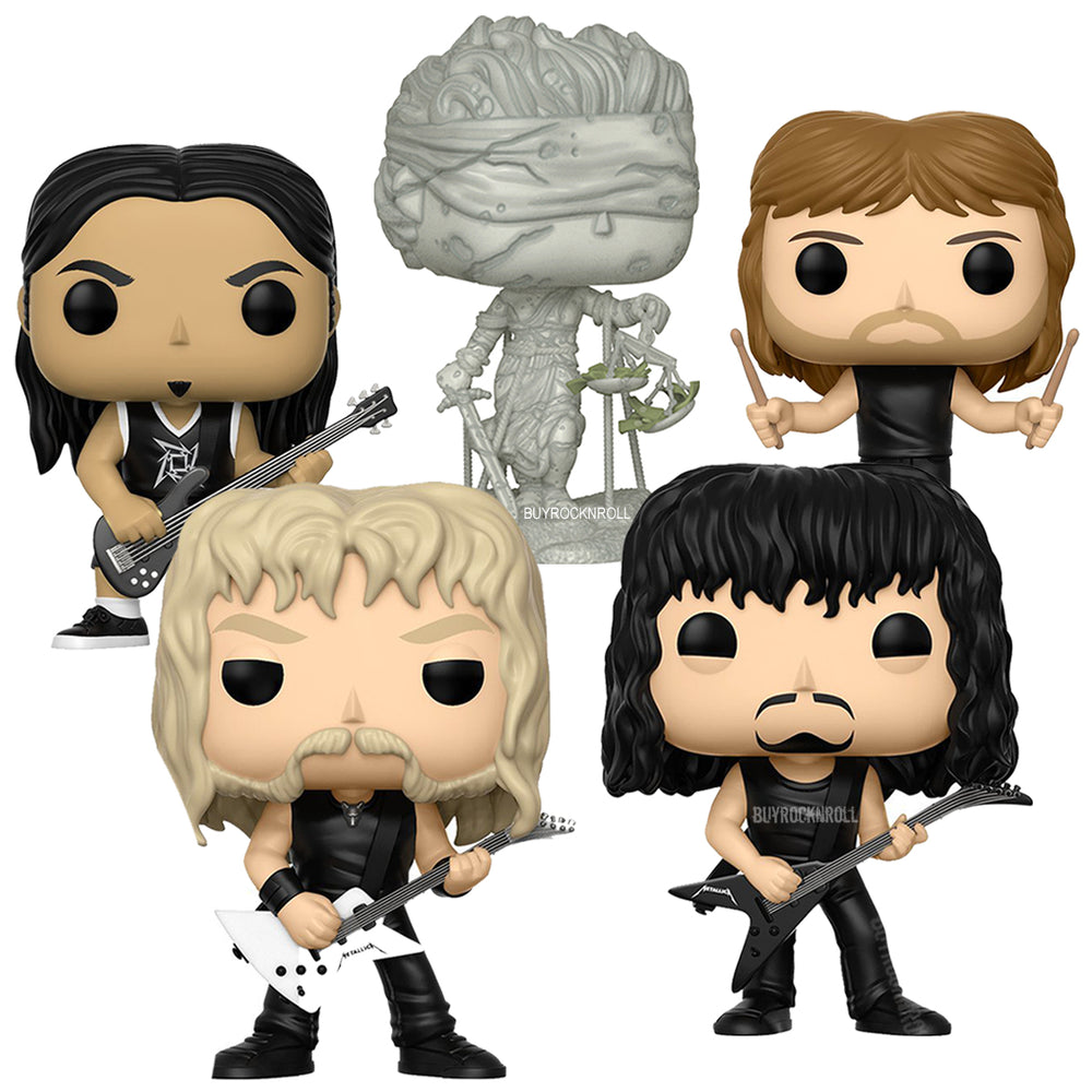 Metallica Collectible 2017 Funko POP! Rocks Band Members & Lady Justice Set