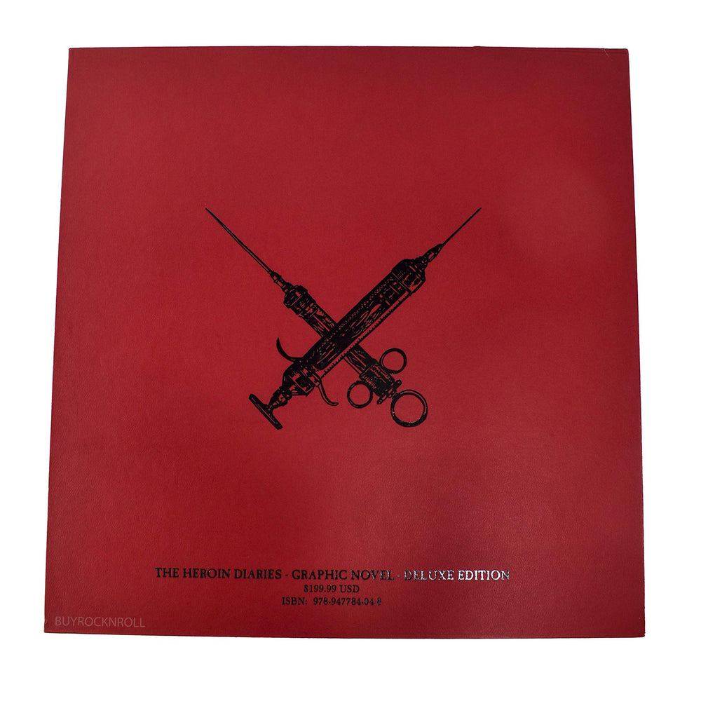 Motley Crue Nikki Sixx - Heroin Diaries Comic Book Memoir - Red Leather Slipcase