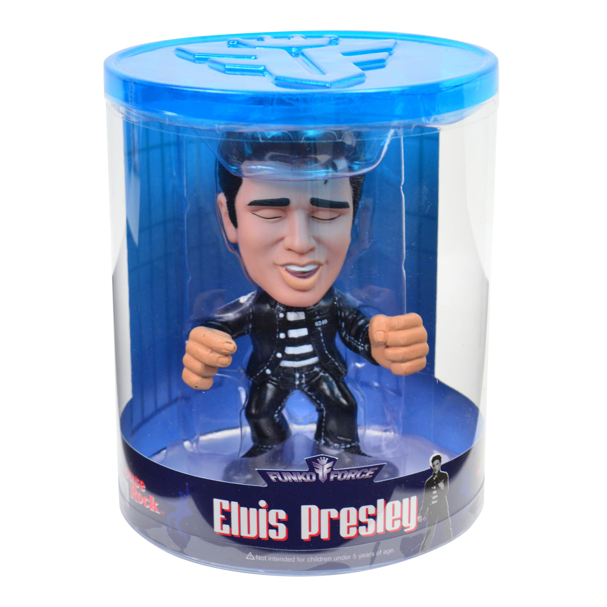 Elvis Presley Movie Collectible: 2009 Funko Force Jailhouse Rock Figure in Blue Lid Display Case