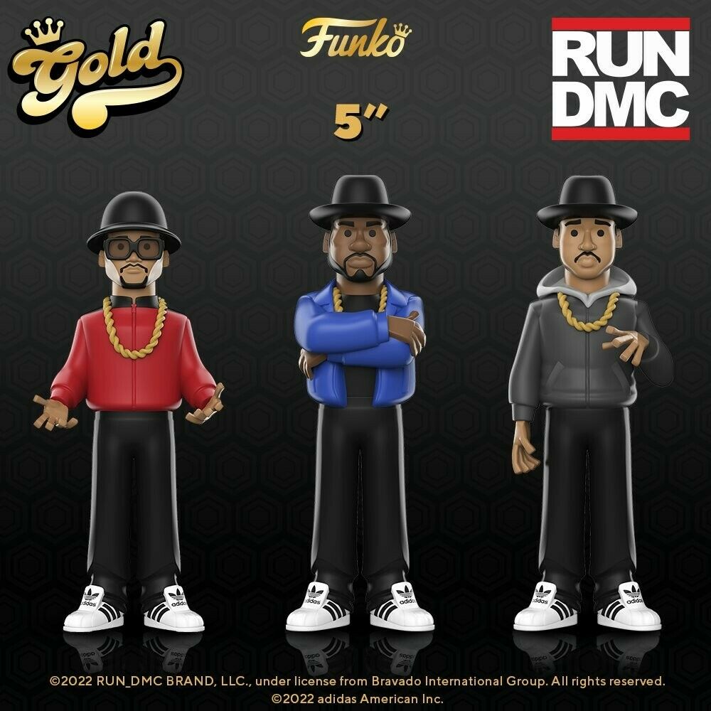 RUN DMC Jam Master Jay Handpicked 2022 Premium Vinyl Gold 5" Figure Set