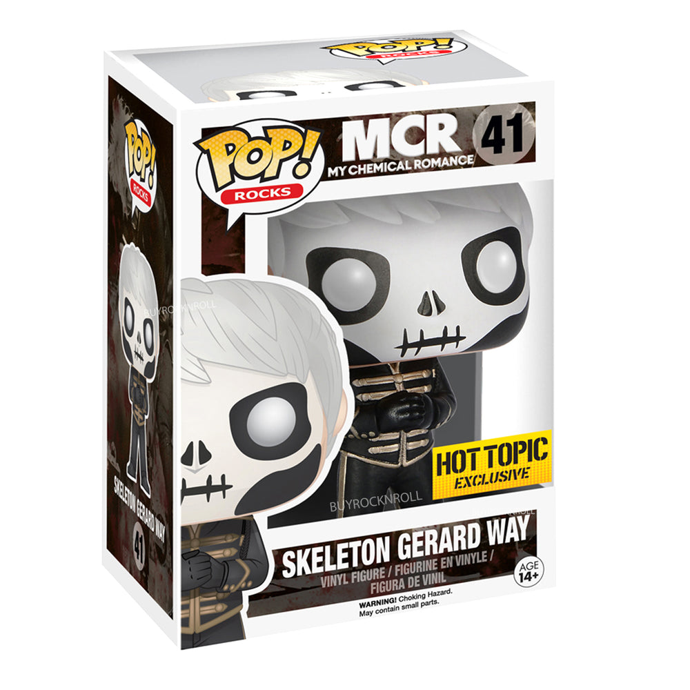 MCR 2015 Hot-Topic Exclusive Funko Pop Rocks Gerard Way Skeleton Figure #41