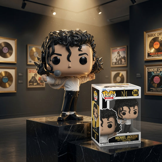New Michael Jackson Pop Rocks #346 Super Bowl Figure NM/MT in 0.5mm Protector