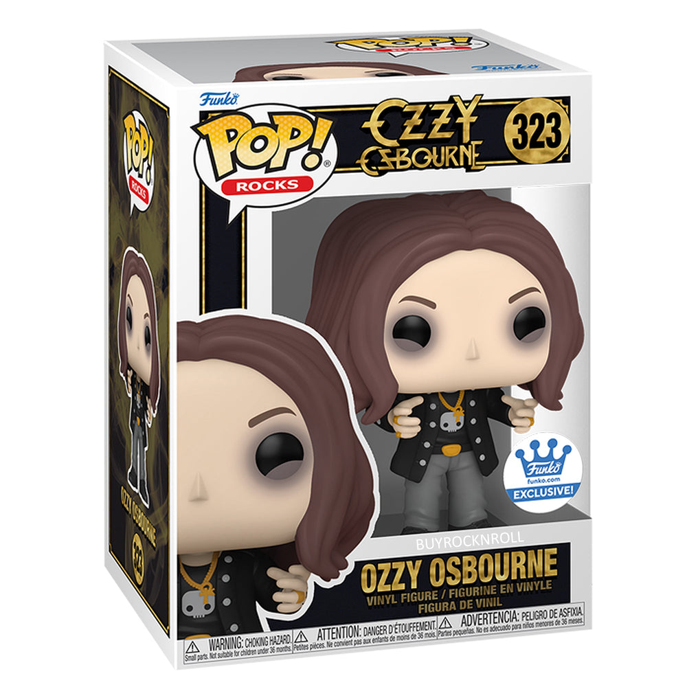 Ozzy Osbourne 2023 Funko Pop Rocks Black Figure #323 Exclusive -EcoTek Protector