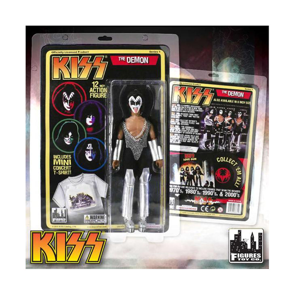 KISS 2011 Figures Toys Love Gun Series 1 Gene Simmons Demon 12" Retro Doll