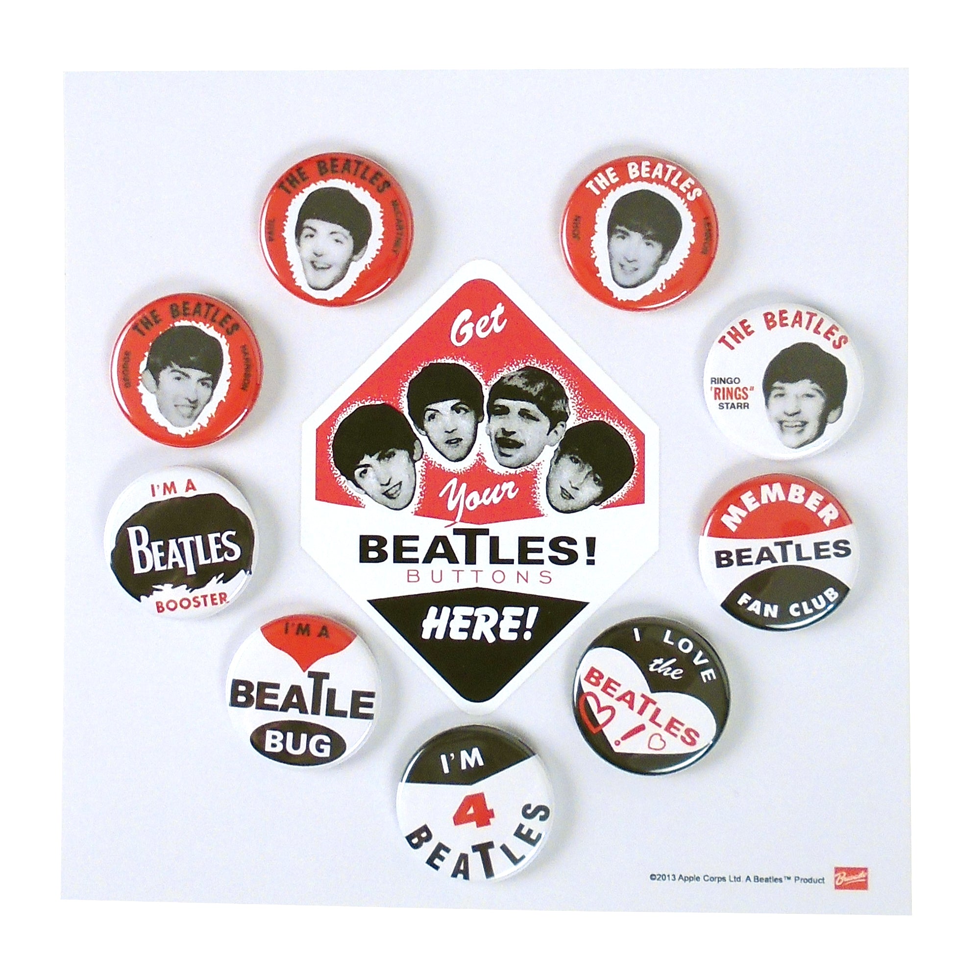 Beatles Memorabilia: 1964 Replica Concert Tickets Tour Programs Buttons Box Set