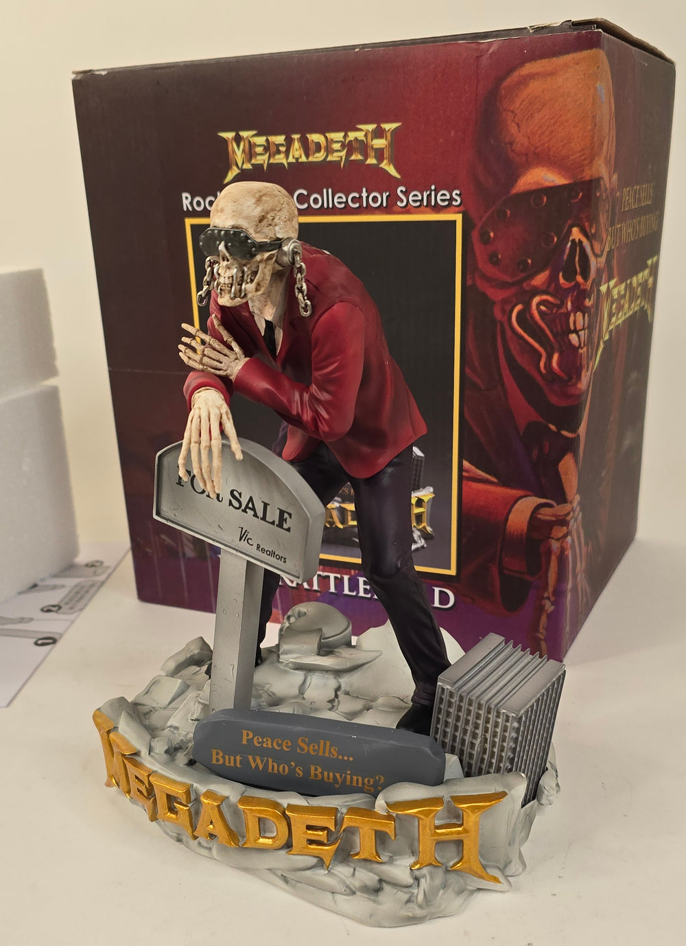 Megadeth 2017 KnuckleBonz Rock Iconz Vic Rattlehead "Peace Sells" Statue #262