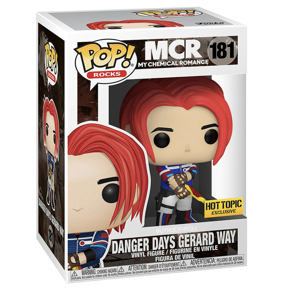 SOLD OUT! MCR Collectible 2020 Funko Pop! Rocks Gerard Way Hot-Topic Danger Days Figure #181 NM