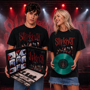 Rare Slipknot Collectible 2009 Road Runner Records Green Vinyl LP Debut Album T-Shirt Box Set - LG