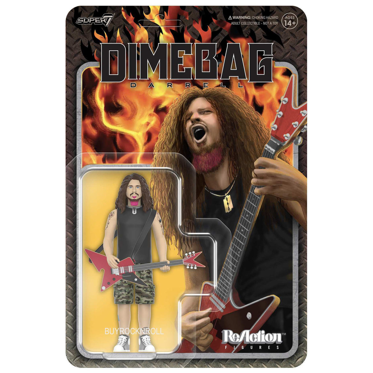 Dimebag Darrell NM/MT Collectible Unpunched 2025 Super7 Reaction Culprit Figure