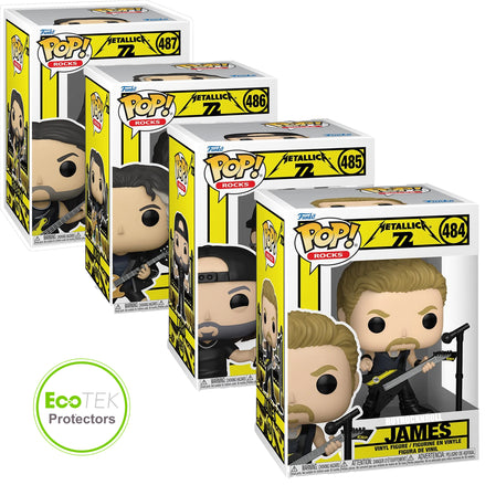 Metallica 2025 Collectible Funko POP Rocks 72 Seasons NM/MT Set 484 485 486 487 Wave 2