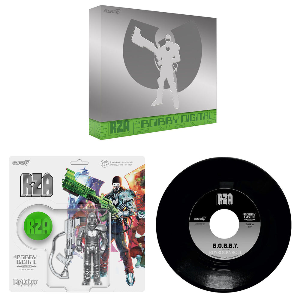 Bobby Digital Box Set Metallic Silver w/45 adapter RZA's B.O.B.B.Y. & Holocaust (Silkworm)