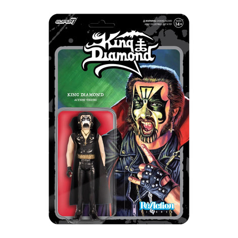 King Diamond Collectible 2024 Super7 Reaction Figure (Halloween) Unpunched Card