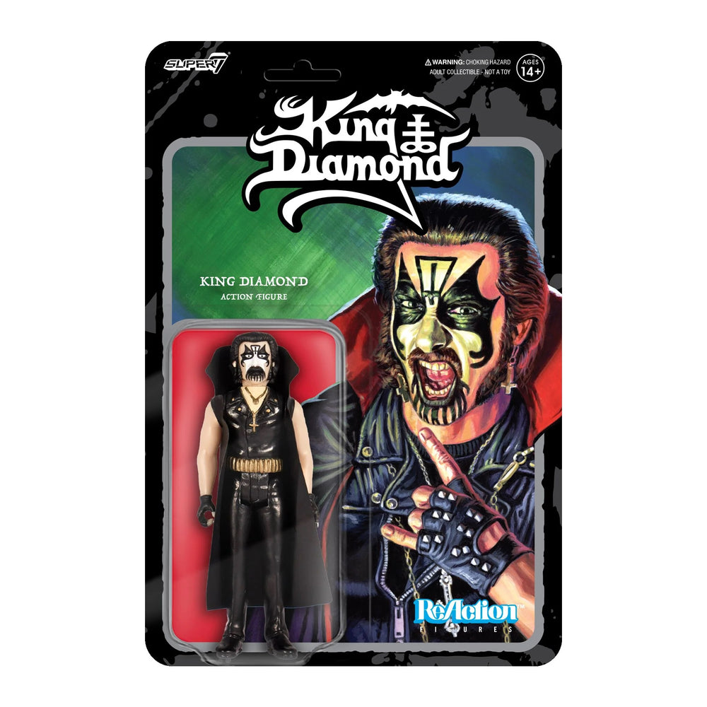 King Diamond Collectible 2024 Super7 Reaction Figure (Halloween) Unpunched Card
