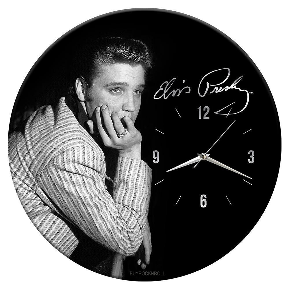Elvis Presley Collectible 2017 Vandor 13.5 inch Wood Wall Clock