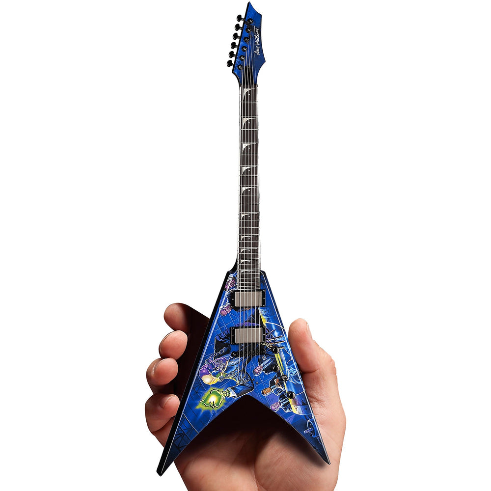 Megadeth Collectible Dave Mustaine Signature V Rust In Peace Mini Guitar