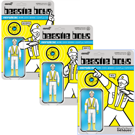 Beastie Boys 2026 Super7 ReAction Figures - Ad-Rock, MCA & Mike D (Intergalactic Crossing Guard)