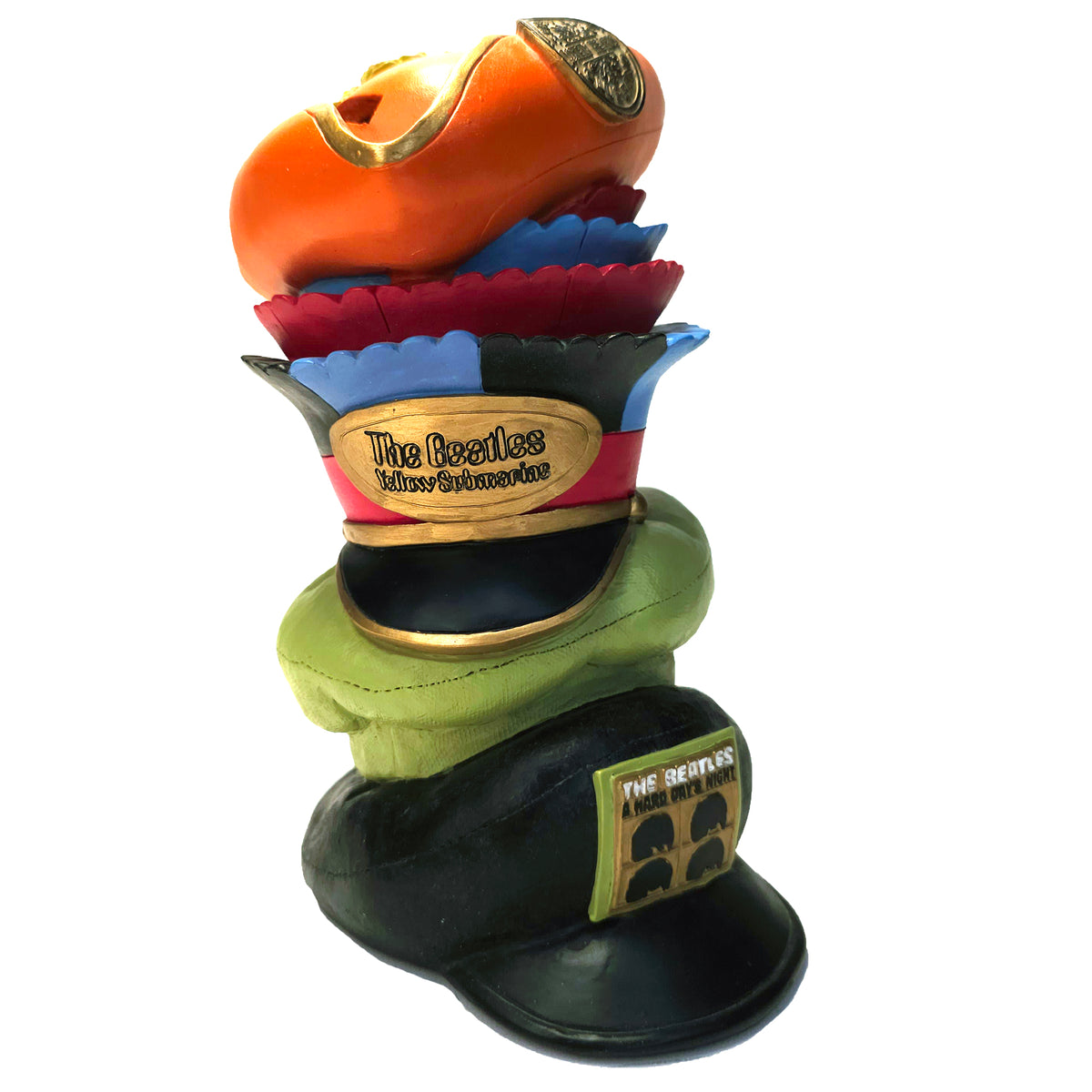 Beatles Collectible 2001 Vandor Sculpted Yellow Submarine Trendsetters (Famous Hats) Coin Bank - Preowned