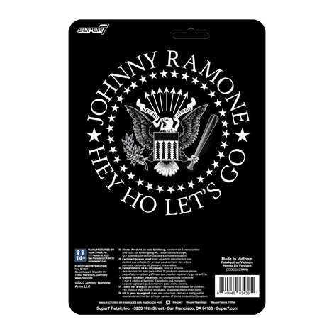 Ramones Collectible Handpicked Super7 Reaction Johnny Ramone Red Shirt Unpunched