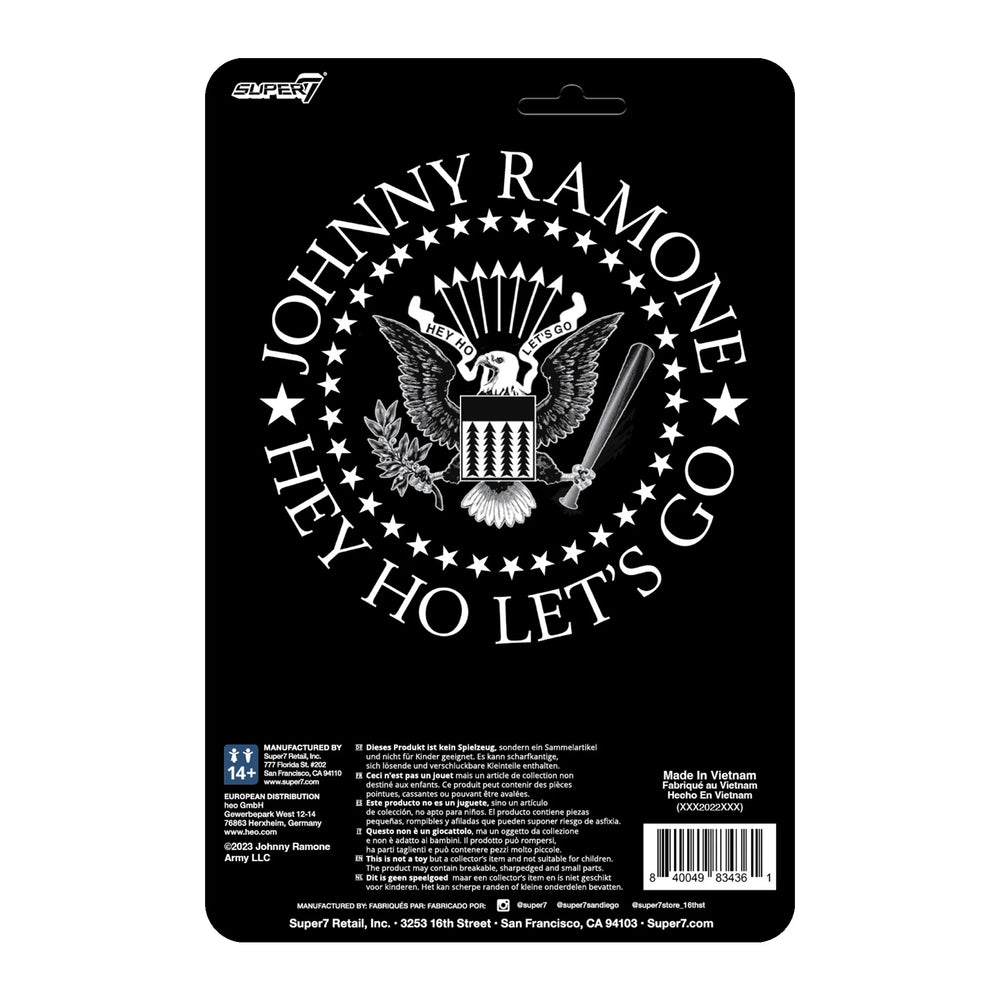 Ramones Collectible Handpicked Super7 Reaction Johnny Ramone Red Shirt Unpunched