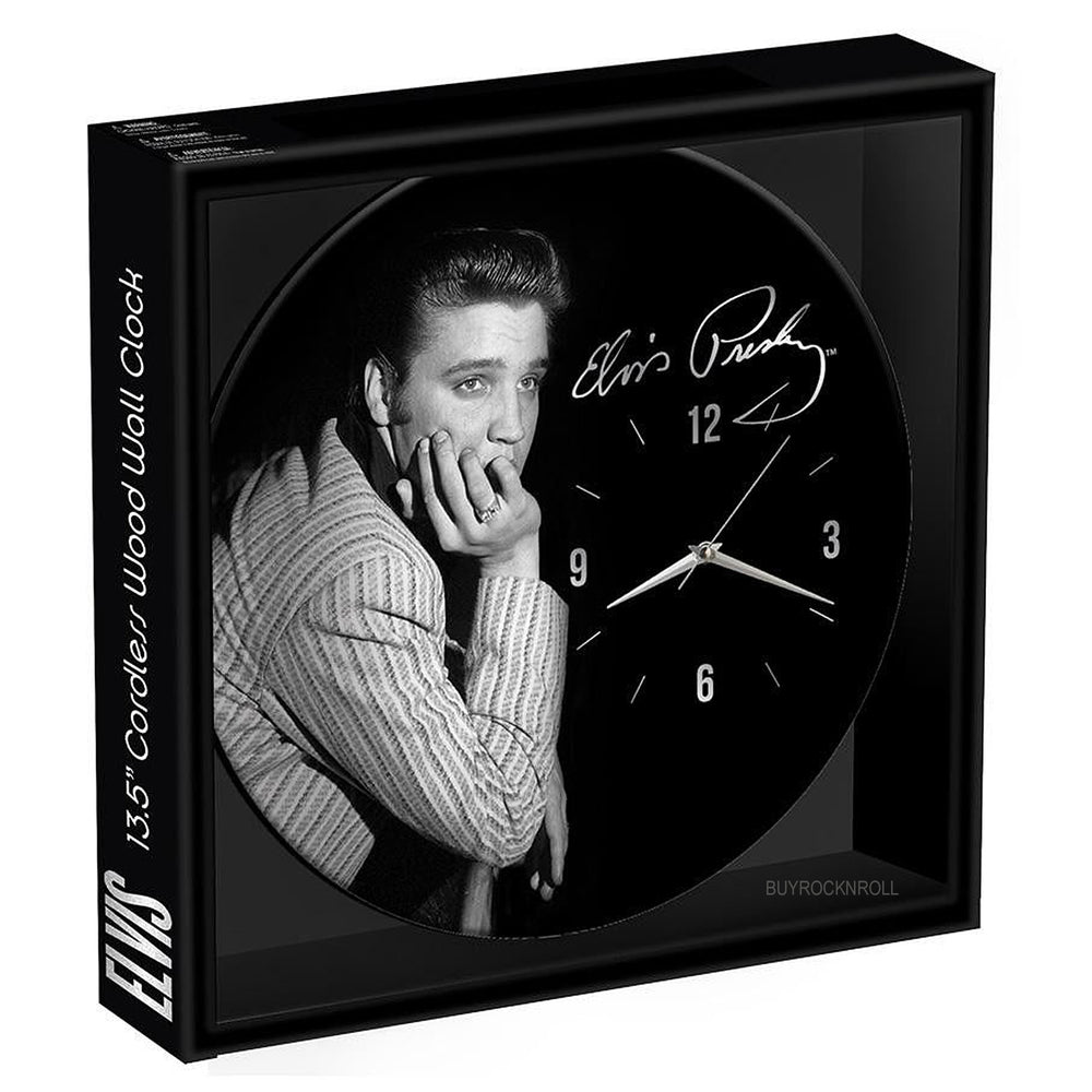 Elvis Presley Collectible 2017 Vandor 13.5 inch Wood Wall Clock