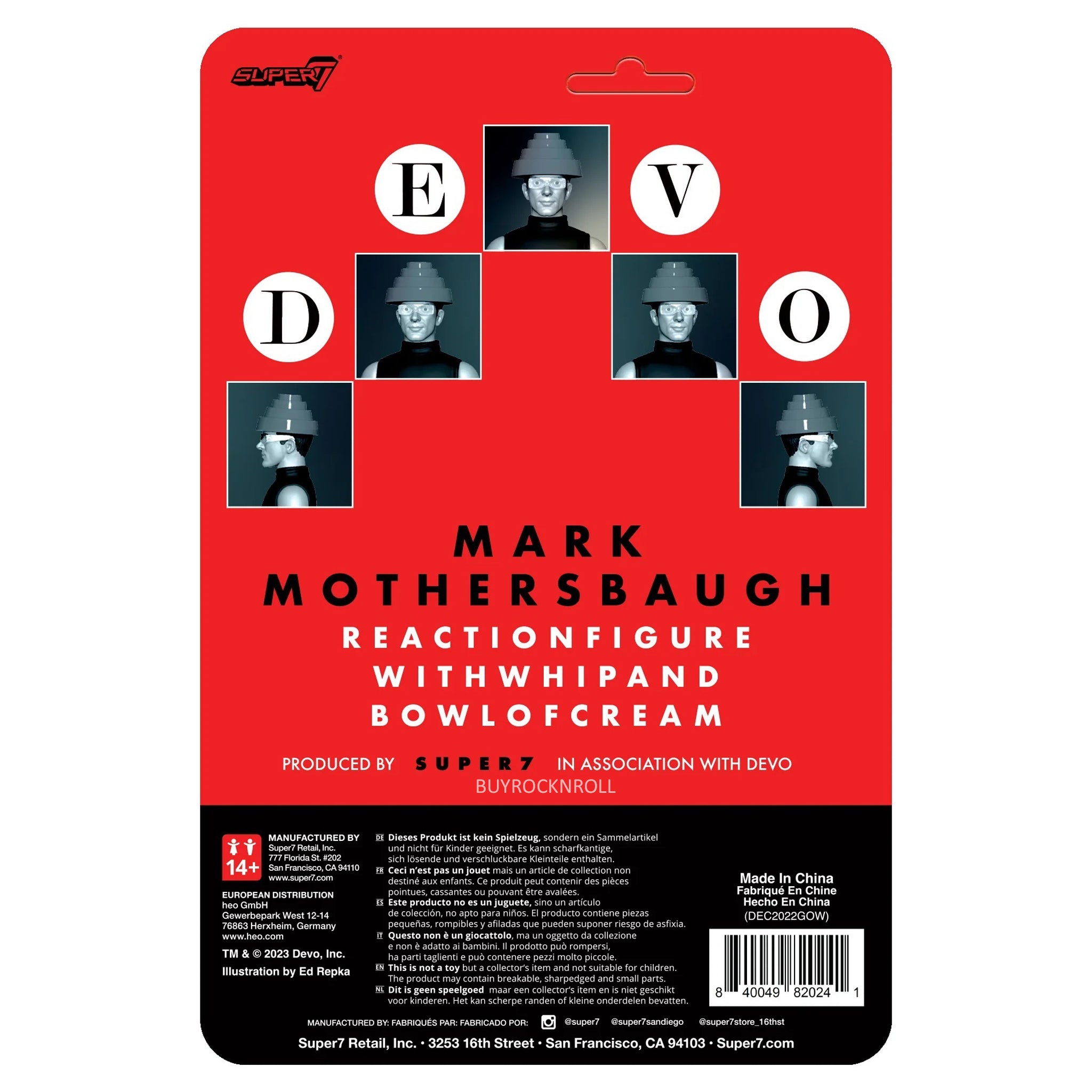 SOLD OUT! DEVO Super7 Reaction Figure Set: Mark & Bob Mothersbaugh, Gerald & Bob 2 Casale