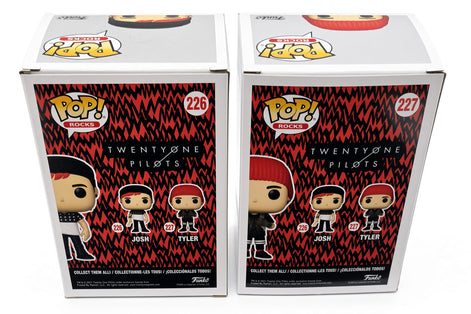 Twenty One Pilots 2021 Stressed Out Funko Pop Rocks Josh #226 & Tyler #227 Figure Set
