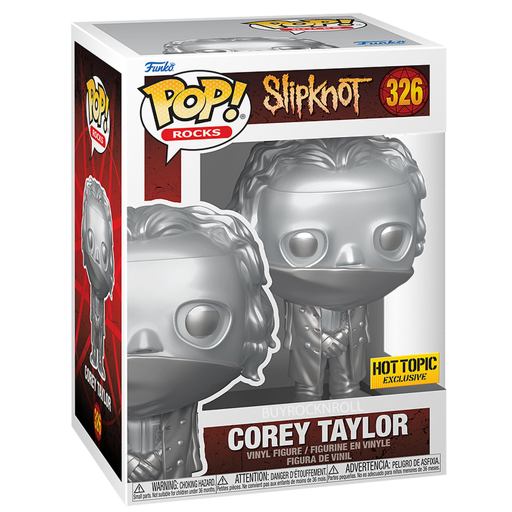 Slipknot Collectible 2023 Funko Pop Rocks Corey Taylor Metallic Figure #326 Exclusive