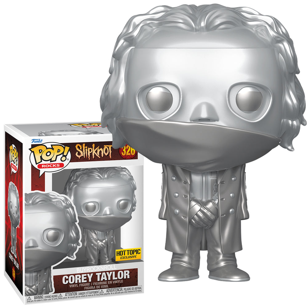 Slipknot Collectible 2023 Funko Pop Rocks Corey Taylor Metallic Figure #326 Exclusive