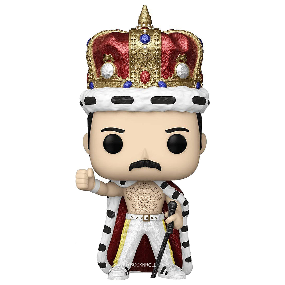 Freddie Mercury 2022 Funko Pop! #184 Exclusives; Funko Store King-Queen Diamond Glitter & Hot-Topic Platinum Figures