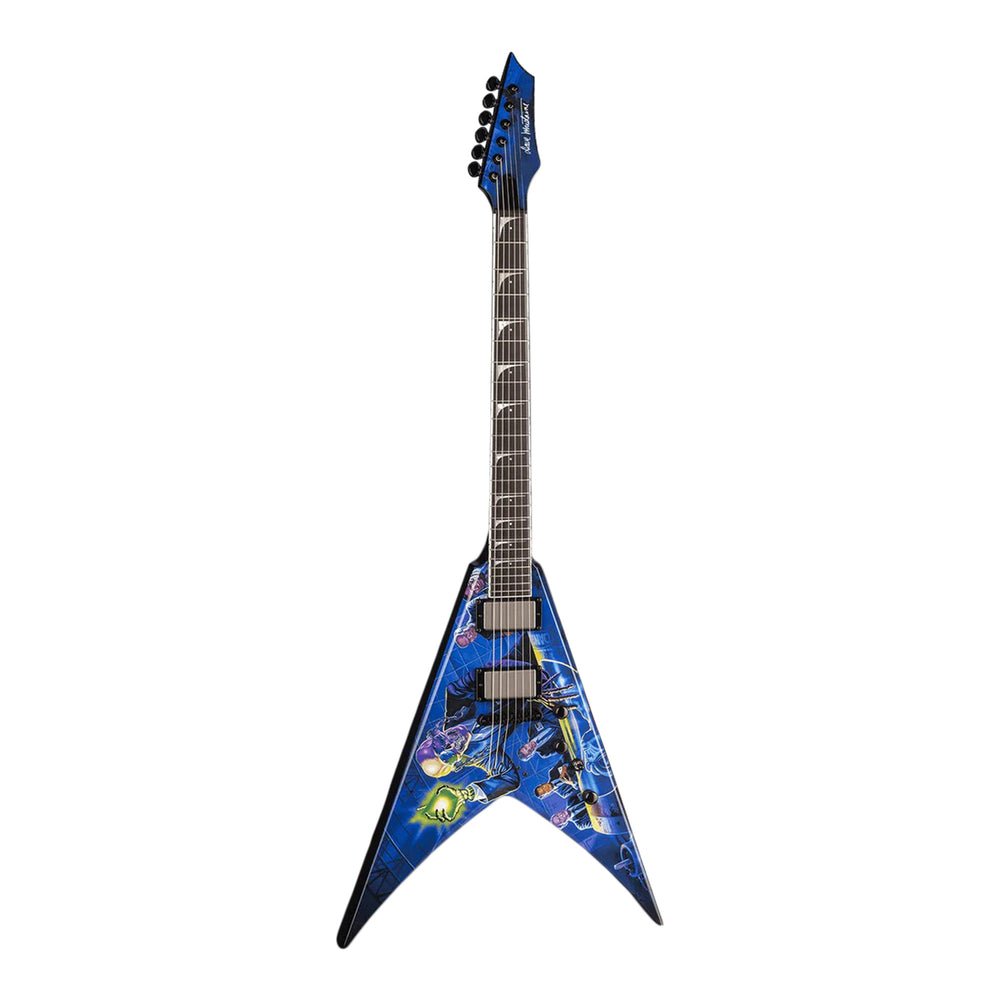 Megadeth Collectible Dave Mustaine Signature V Rust In Peace Mini Guitar