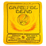 Grateful Dead 2020 Collectible Soft Print Throw Fleece Blanket - Cornell University's Barton Hall 1977