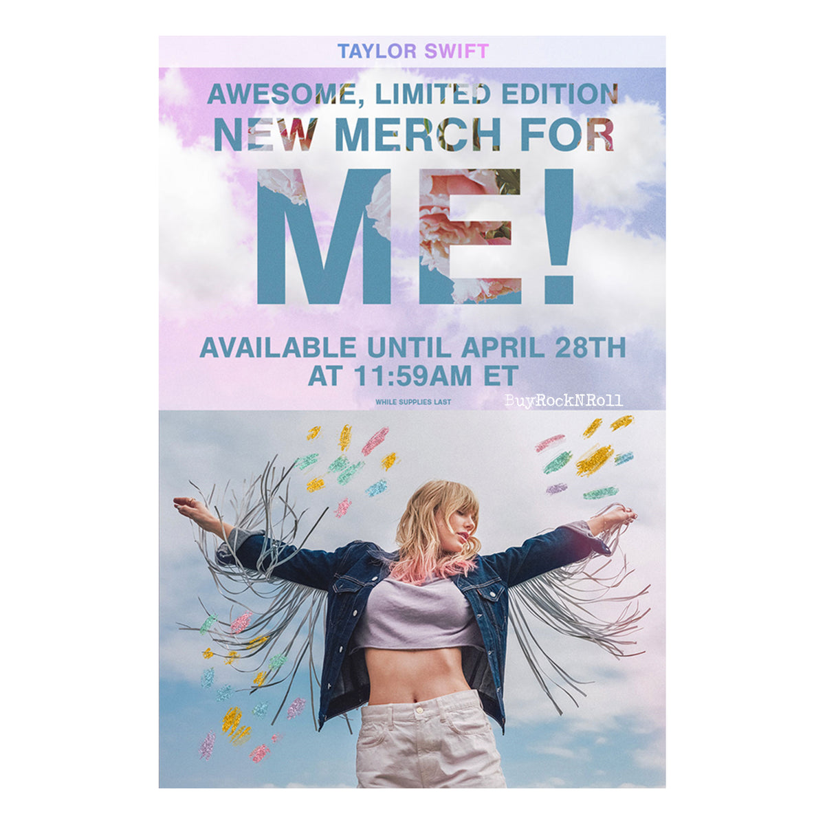 Taylor Swift Store 2019 Merchandise: Collectible ME Lithograph w Stars-Pristine