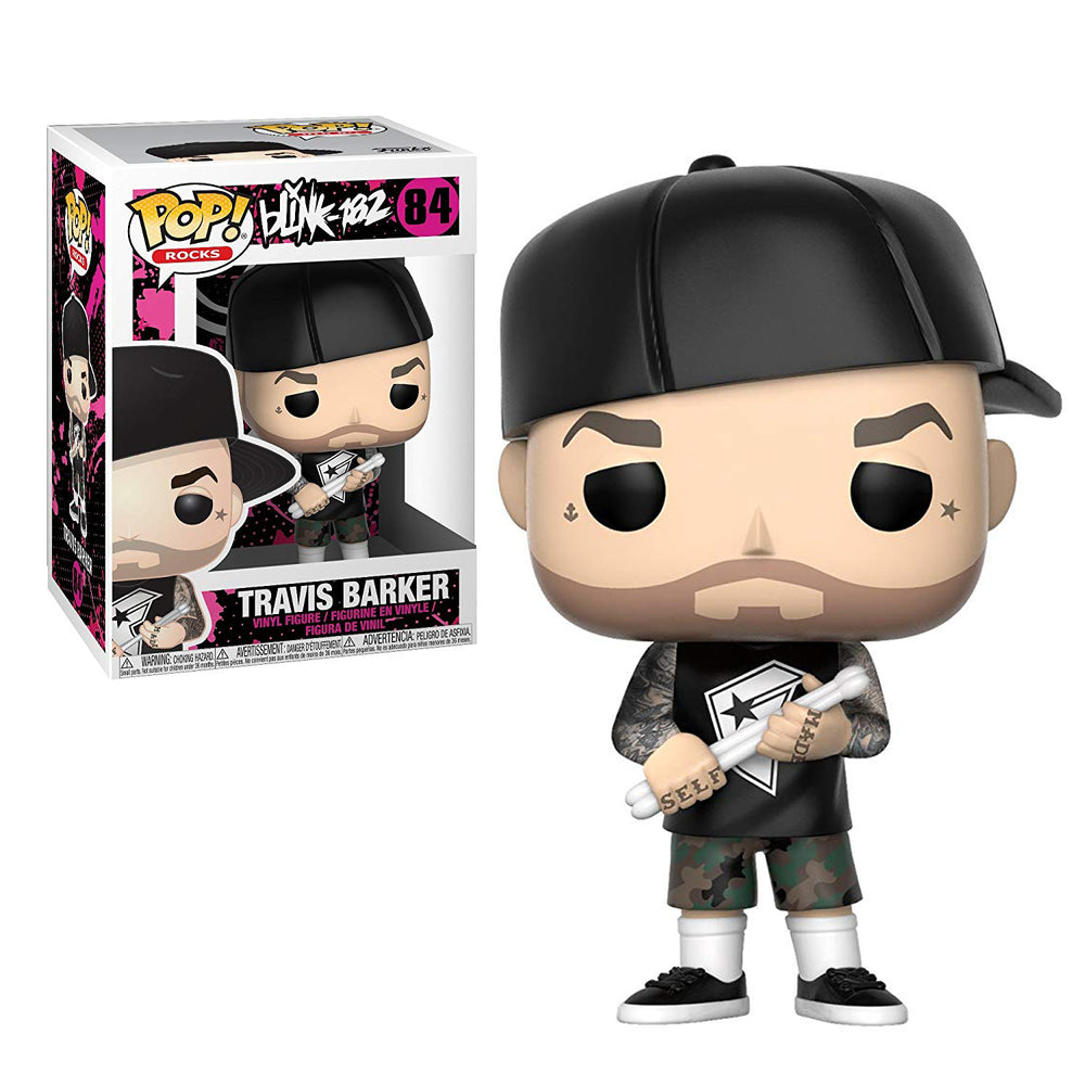 Blink 182 Collectible 2018 Funko Pop! Rocks #83 Mark Hoppus & #84 Travis Barker