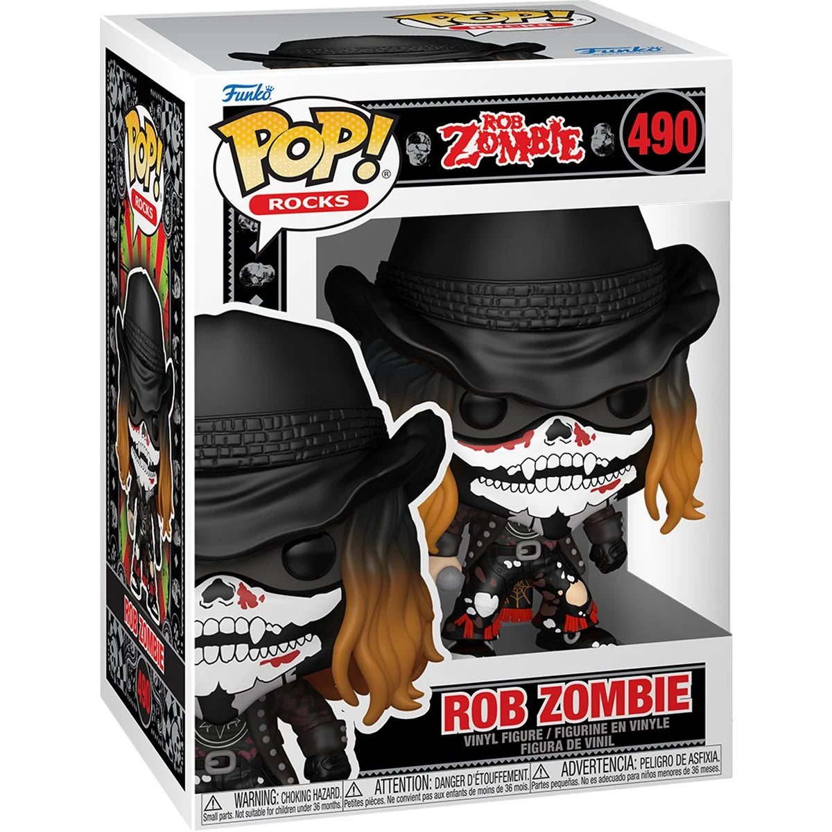 Rob Zombie Collectible 2026 Funko Pop! Rocks Vinyl Figure #490 NM/MT