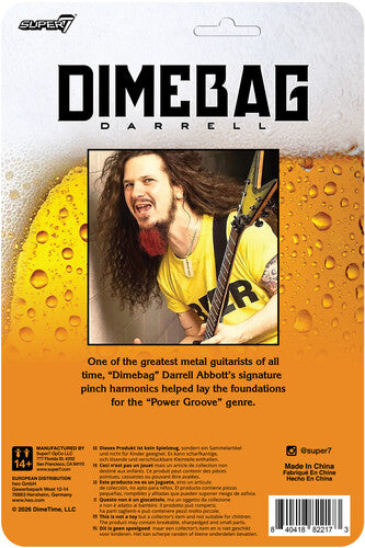 Preorder New Dimebag Darrell NM/MT Unpunched 2026 Super7 Reaction
