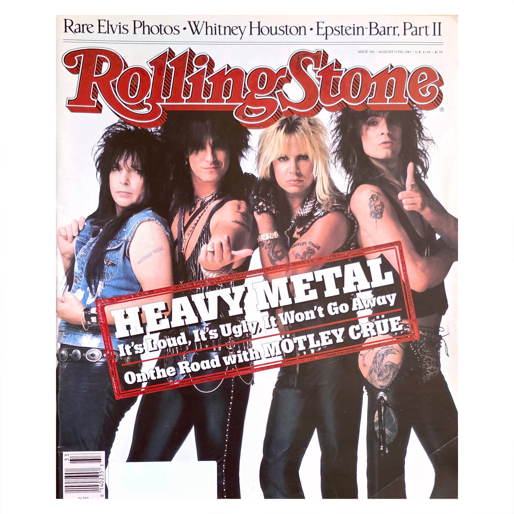 Motley Crue / Elvis 1987 Collectible Rolling Stone Magazine August 11 Issue #506
