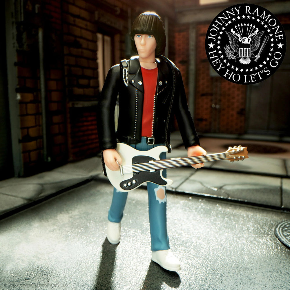 Ramones Collectible Handpicked Super7 Reaction Johnny Ramone Red Shirt Unpunched