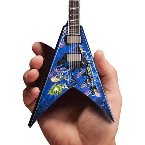 Megadeth Collectible Dave Mustaine Signature V Rust In Peace Mini Guitar