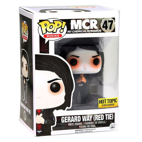 MCR Funko Pop Rocks Hot Topic My Chemical Romance Gerard Way Red Tie #47 GD/EX