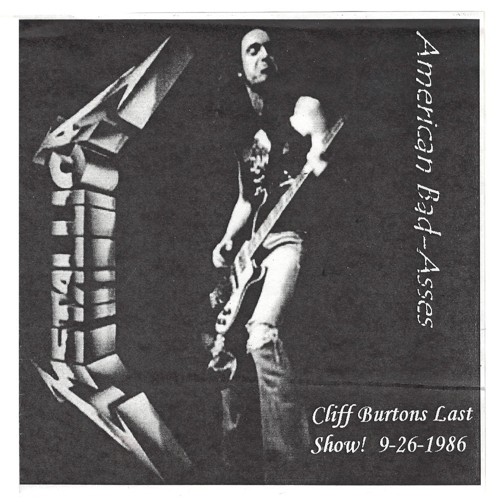 Metallica 2002 Boneless Records American Bad-Asses Cliff Burton 7" Clear 33 1/3Vinyl 45 Single #841 /1000