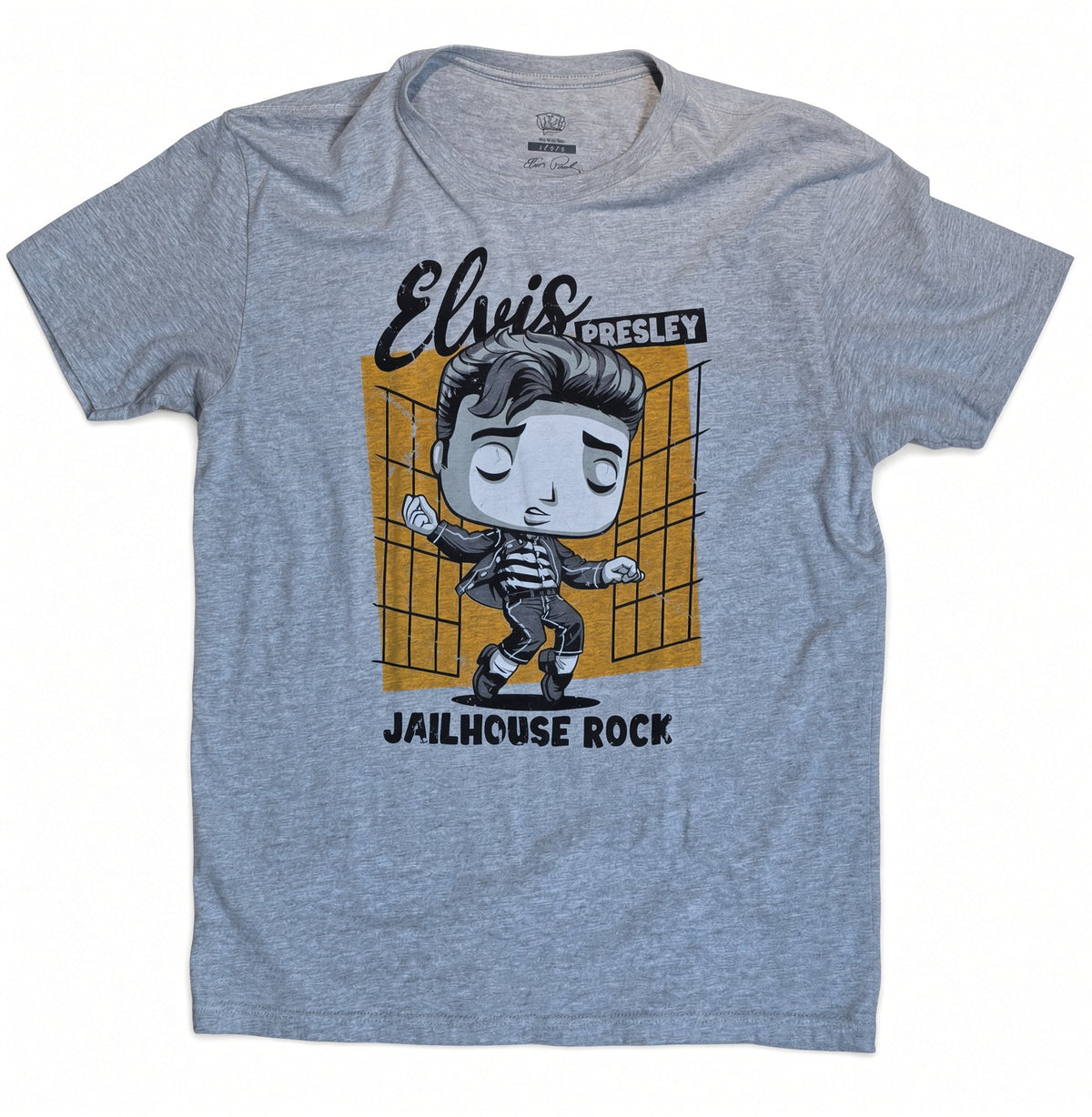 New Funko Pop Rocks Tees Elvis Jailhouse Rock Size L Deadstock T-Shirt
