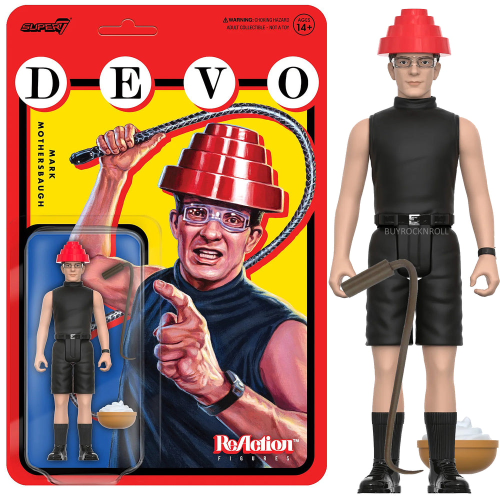 DEVO Collectible 2023 Super7 Reaction Figure Mark Mothersbaugh (Whip It)