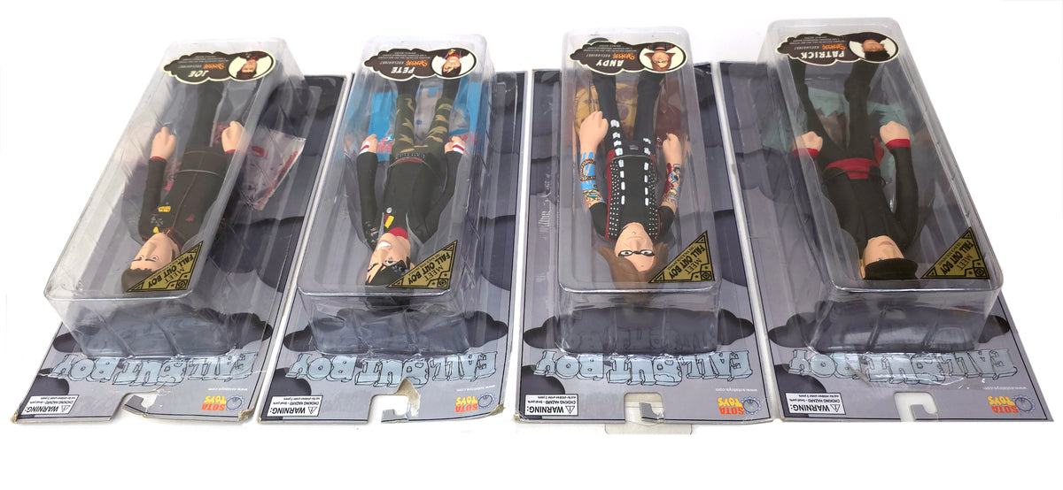 2006 Fall Out Boy Sota Toys Band Figure Set-Spencer Gifts Edition Worn Packaging