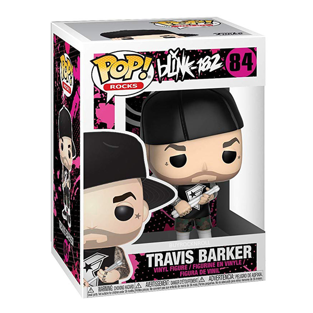 Blink 182 Collectible 2018 Funko Pop! Rocks #83 Mark Hoppus & #84 Travis Barker