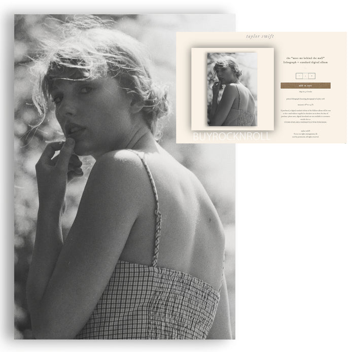 Taylor Swift Collectible 2020 Lithograph - Folklore Meet Me Behind The Mall