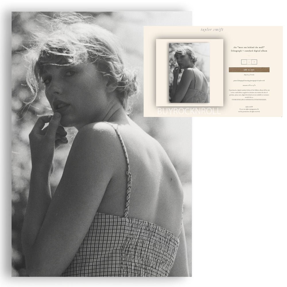 Taylor Swift Collectible 2020 Lithograph - Folklore Meet Me Behind The Mall