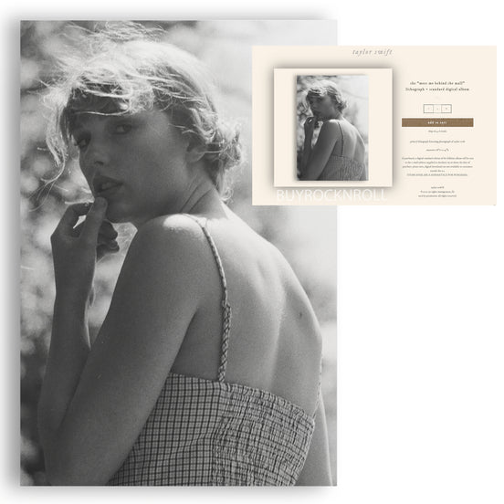 Taylor Swift Collectible 2020 Lithograph - Folklore Meet Me Behind The Mall
