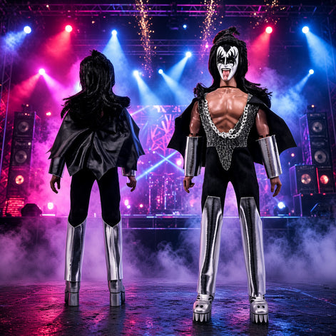 KISS 2011 Figures Toys Love Gun Series 1 Gene Simmons Demon 12" Retro Doll