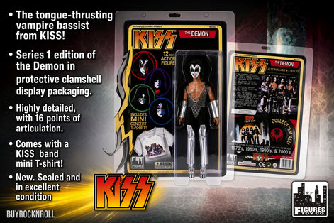 KISS 2011 Figures Toys Love Gun Series 1 Gene Simmons Demon 12" Retro Doll